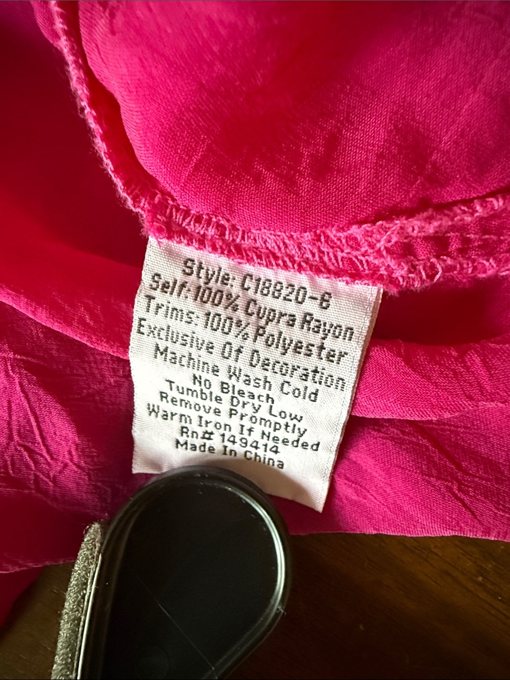 Johnny Was Gia Fuchsia Embroidered Floral 3/4 Sleeve Blouse Size XL - Picture 12 of 12